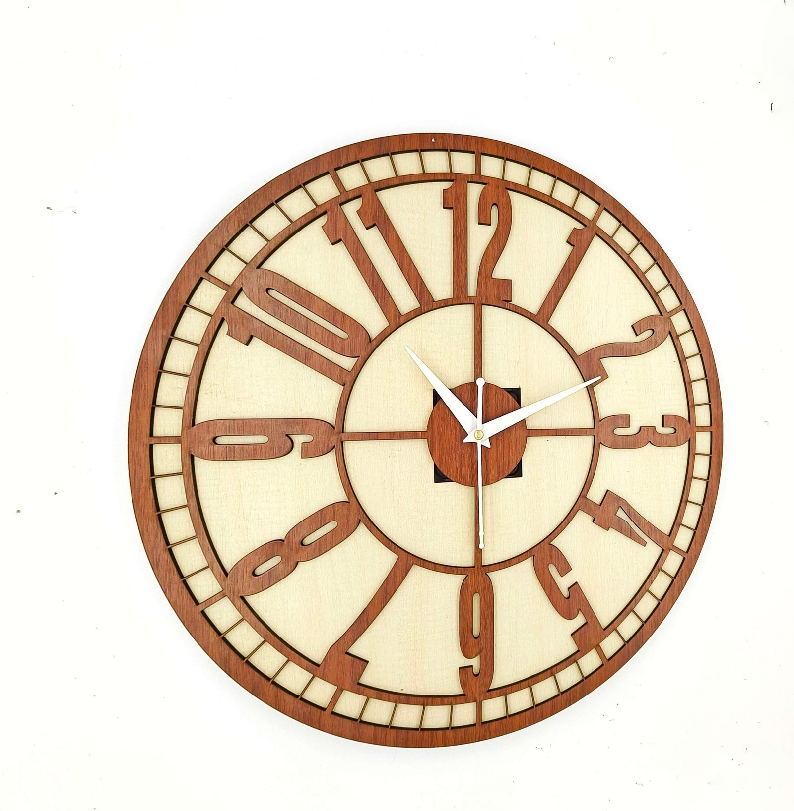 Wooden Silent Non-Ticking Wall Clock – 12x12-CH-RW4 - Image 2
