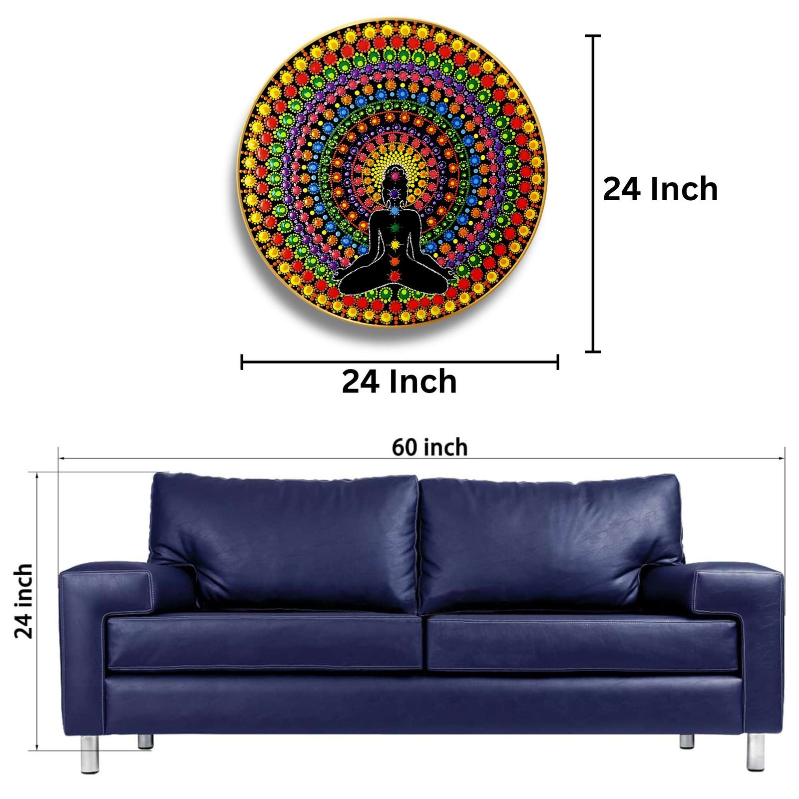 Round Wall Painting – RP-B2 - Image 3
