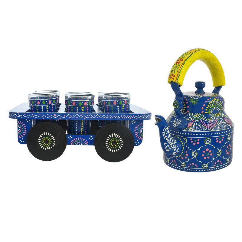 Aluminium Tea Kettle Set (6 Glasses) – KT6-4 - Image 5