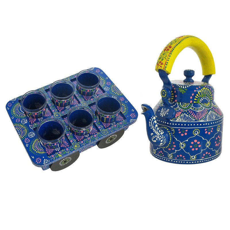 Aluminium Tea Kettle Set (6 Glasses) – KT6-4