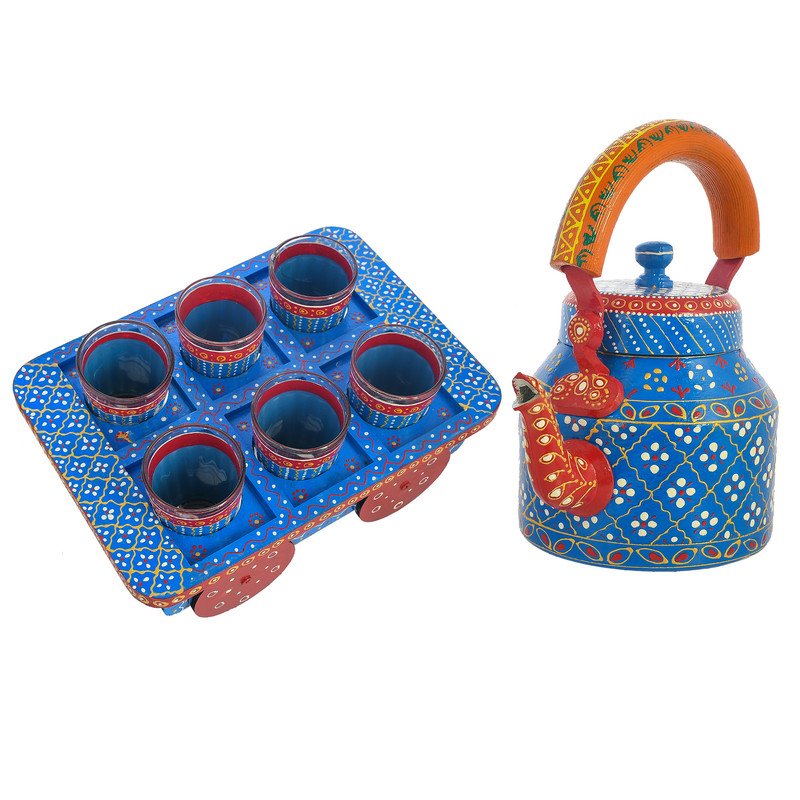 Aluminium Tea Kettle Set (6 Glasses) – KT6-2