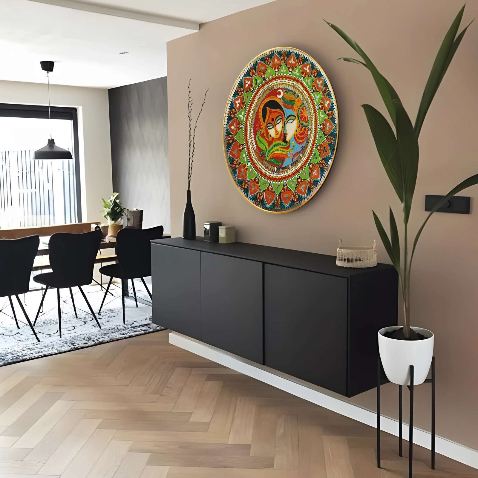 Round Wall Painting – RP-RK1 - Image 4
