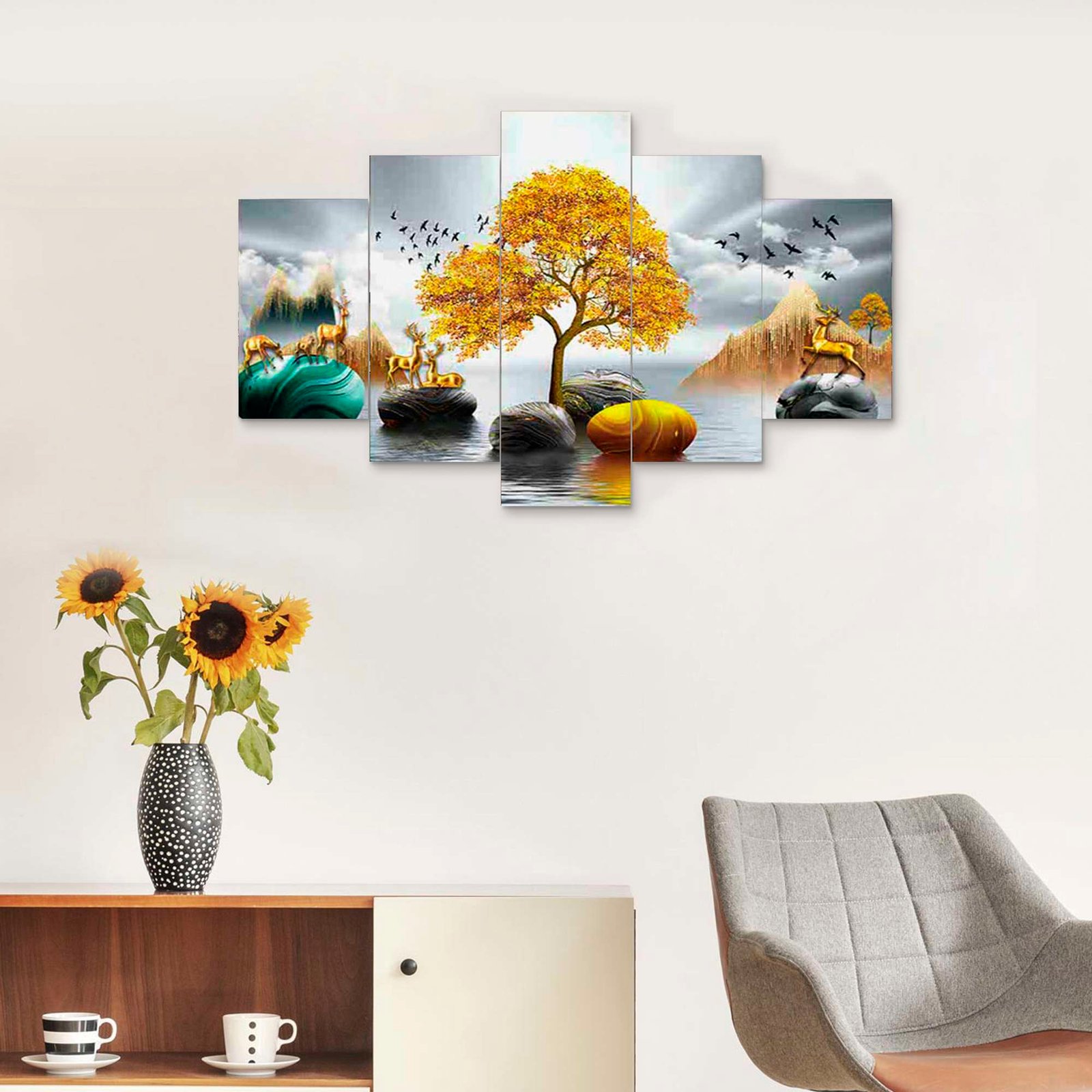 5-Piece Wall Painting Set – 17X30-D3 - Image 5