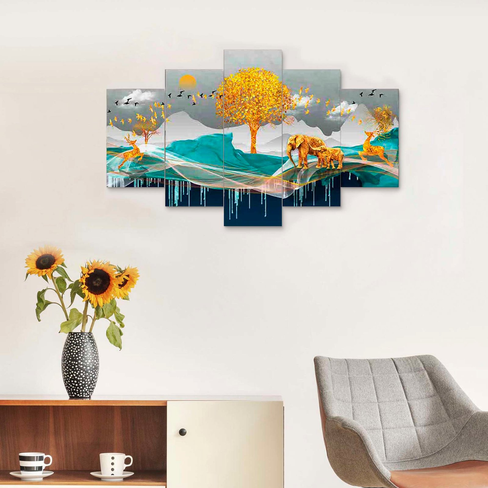 5-Piece Wall Painting Set – 17X30-D4 - Image 5