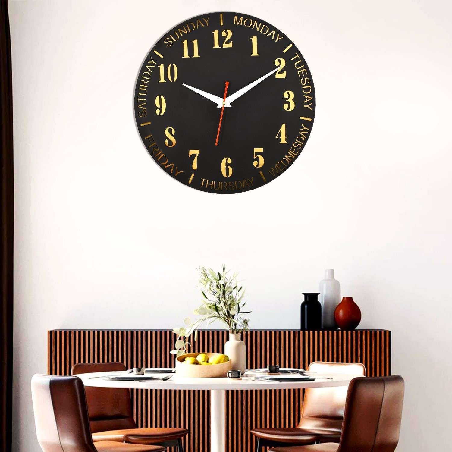 Wooden Silent Non-Ticking Wall Clock – 15x15-CH-RWKW3