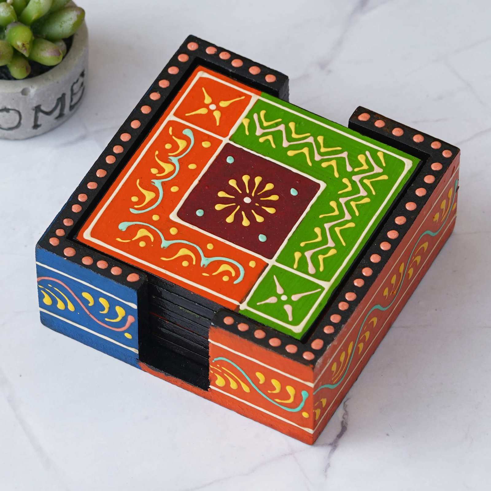 Wooden tea coaster – W-TCR3