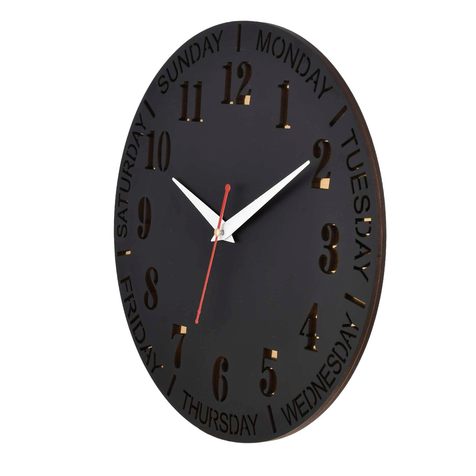 Wooden Silent Non-Ticking Wall Clock – 15x15-CH-RWKW3 - Image 3