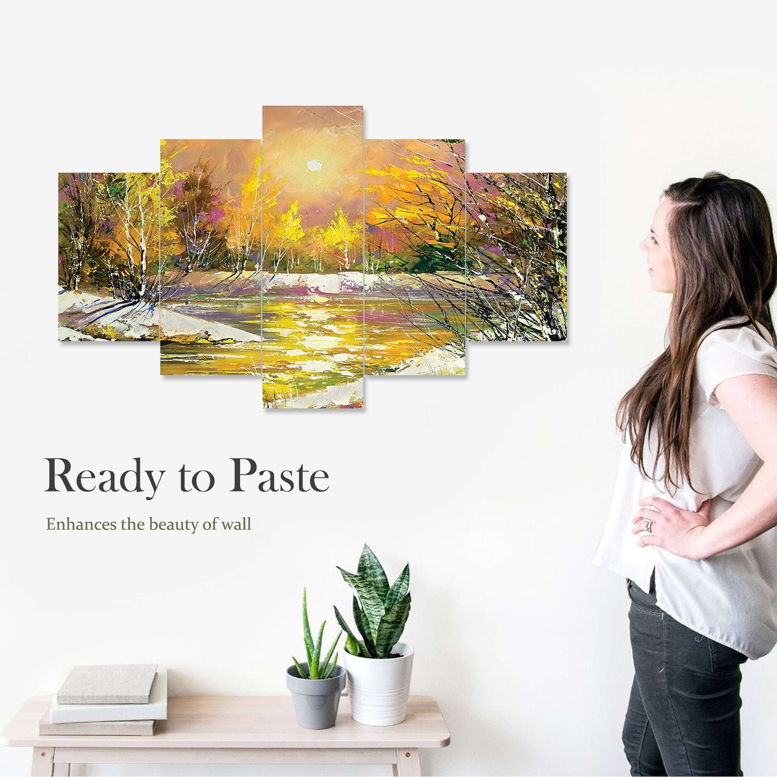 5-Piece Wall Painting Set – 17X30-M2 - Image 5