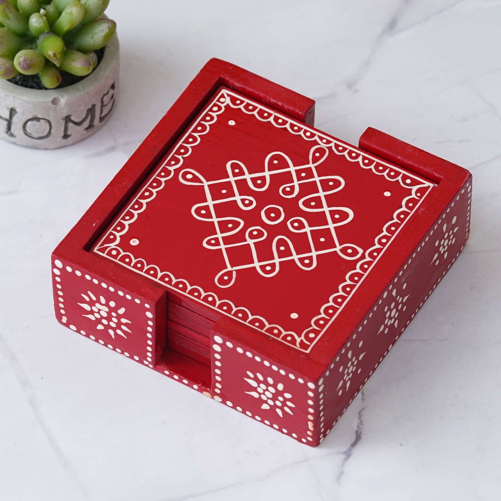 Wooden tea coaster – W-TCR1