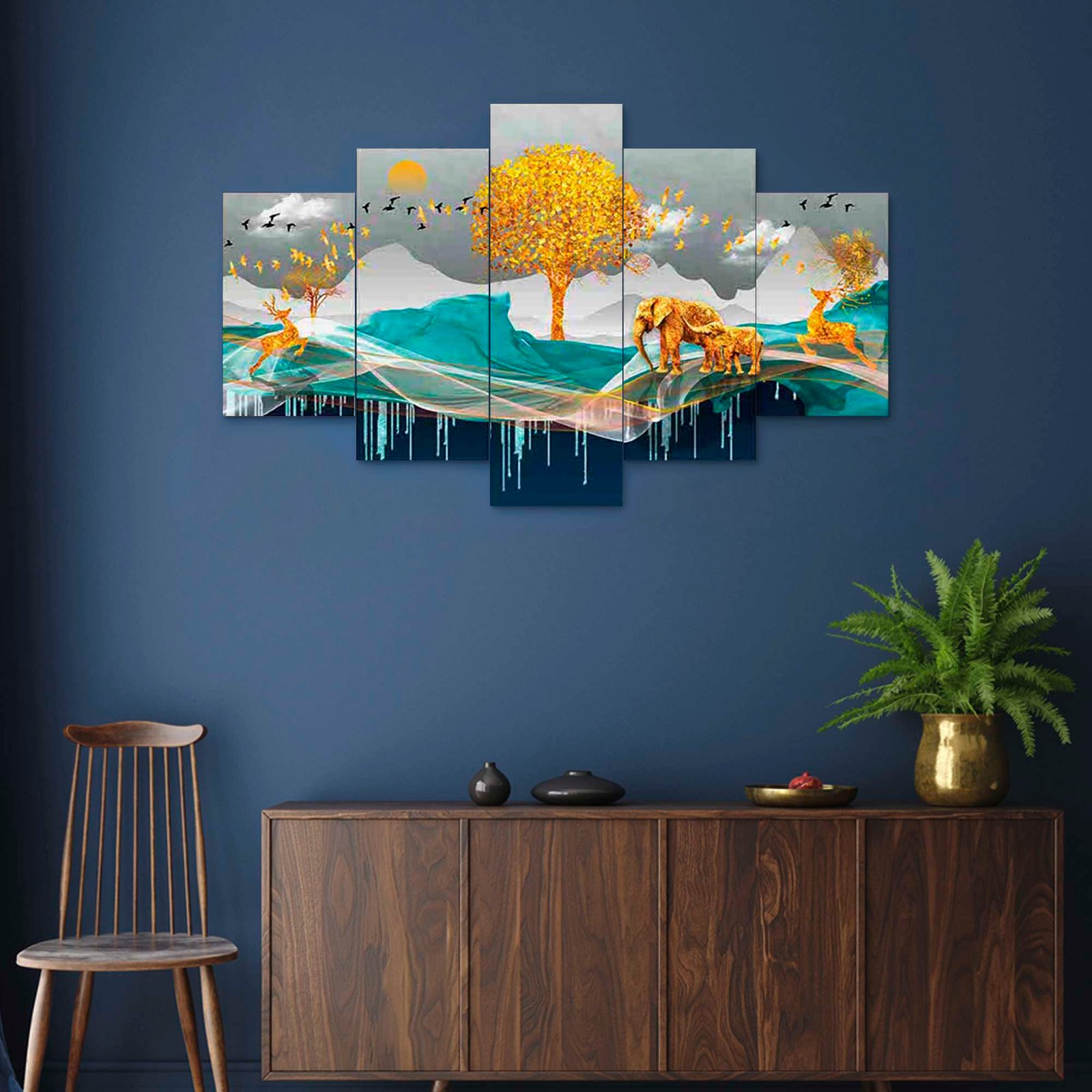 5-Piece Wall Painting Set – 17X30-D4