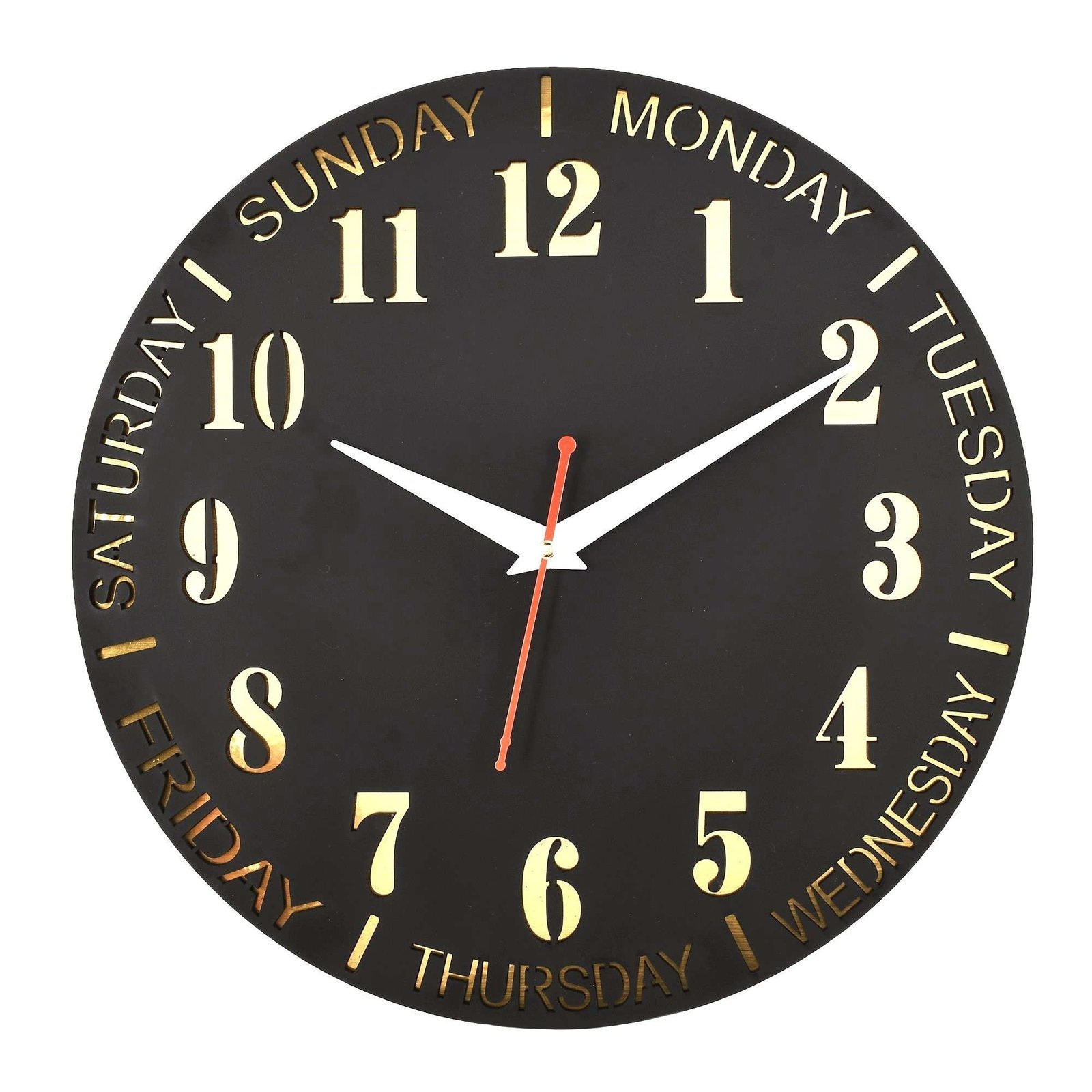 Wooden Silent Non-Ticking Wall Clock – 15x15-CH-RWKW3 - Image 2