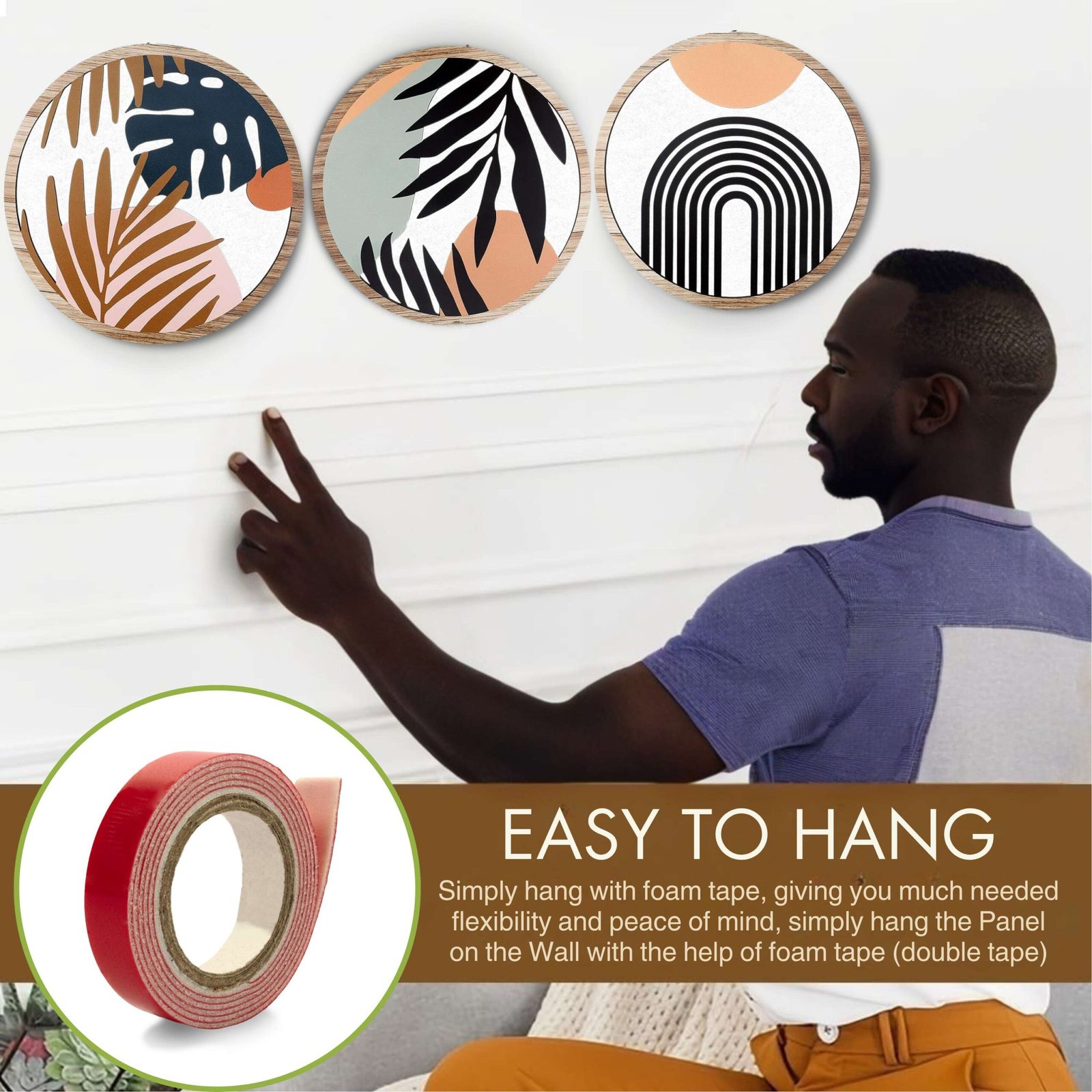 5 PCS Circle Wall Painting – RBH-01 - Image 6