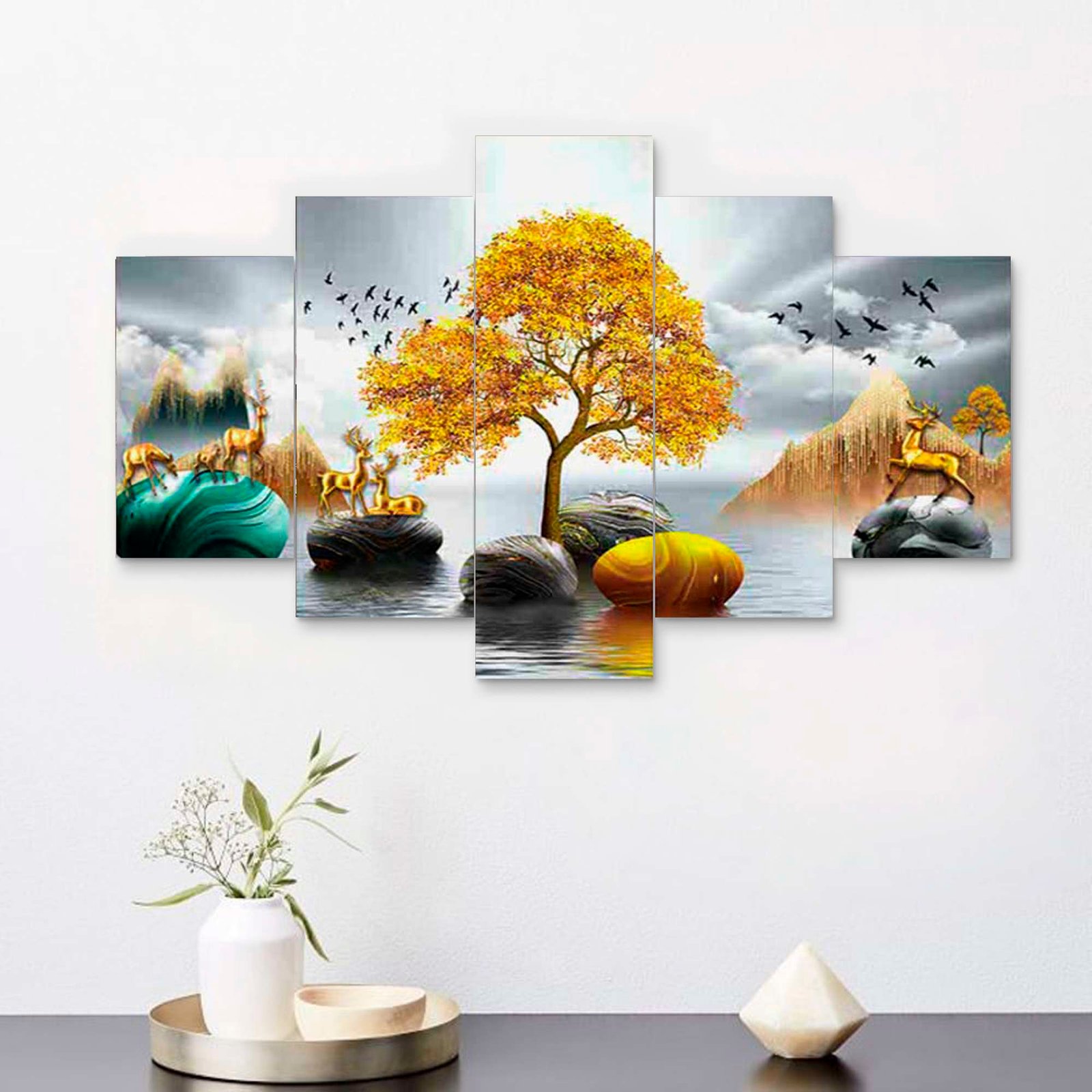 5-Piece Wall Painting Set – 17X30-D3 - Image 4
