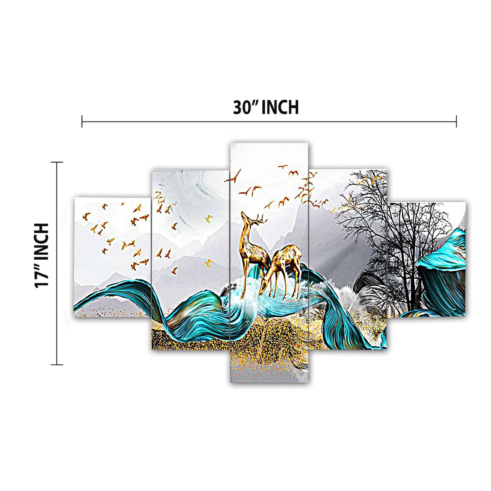 5-Piece Wall Painting Set – 17X30-D1 - Image 2
