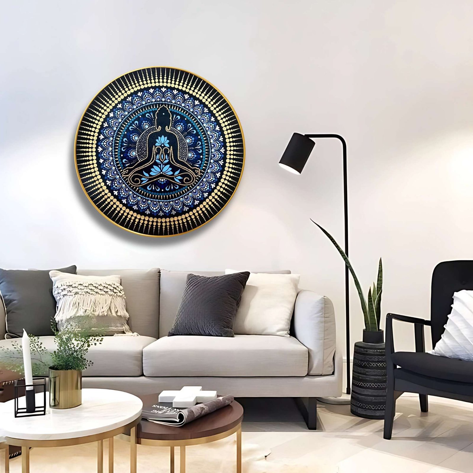 Round Wall Painting – RP-B1 - Image 2